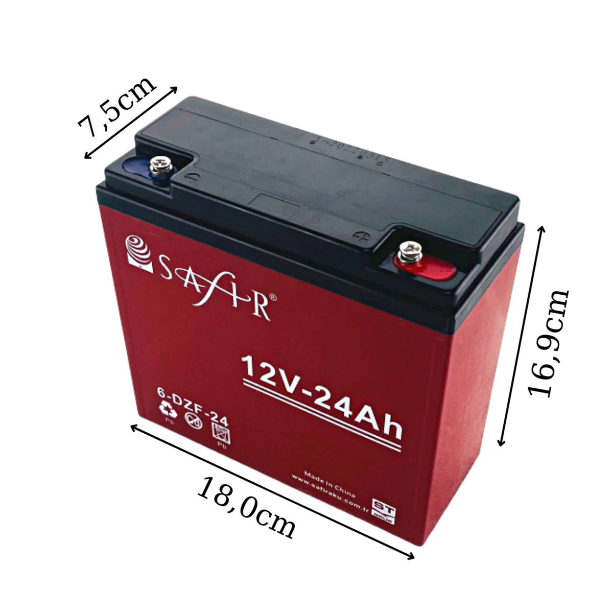 12 VOLT 24 AH JEL AKÜ