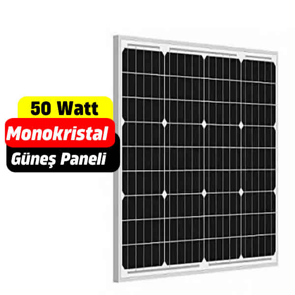 50 WATT MONOKRİSTAL GÜNEŞ PANELİ